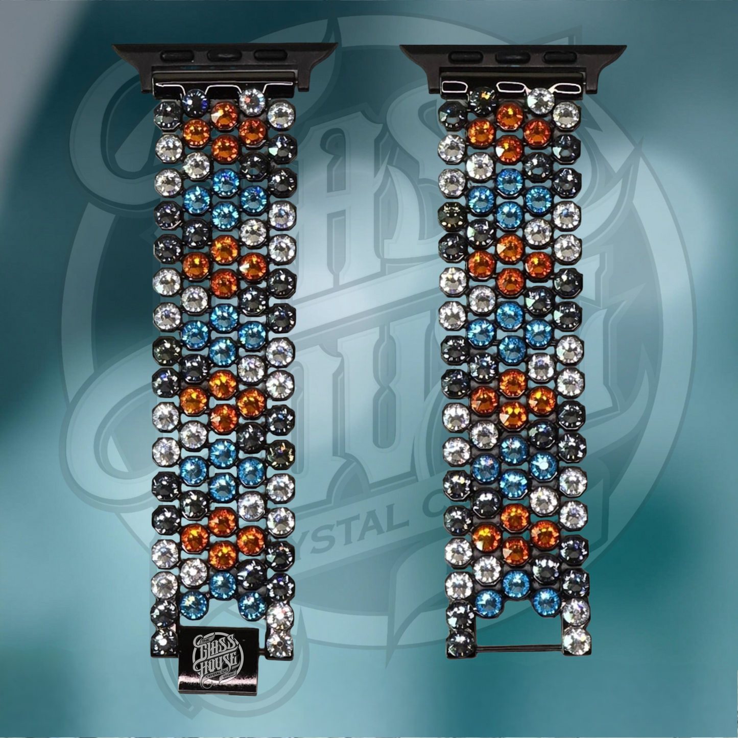 Designer Collection - Orange and Aqua Argyle