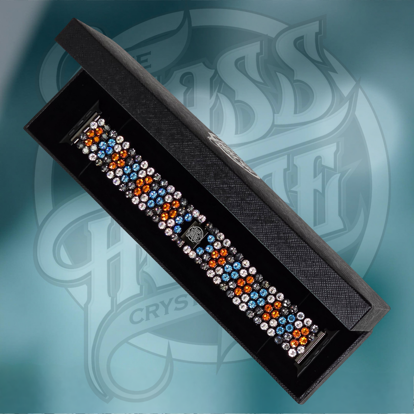 Designer Collection - Orange and Aqua Argyle