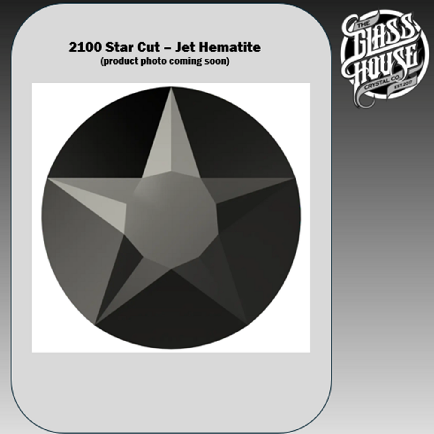 Swarovski 2100 star cut crystal in Jet Hematite
