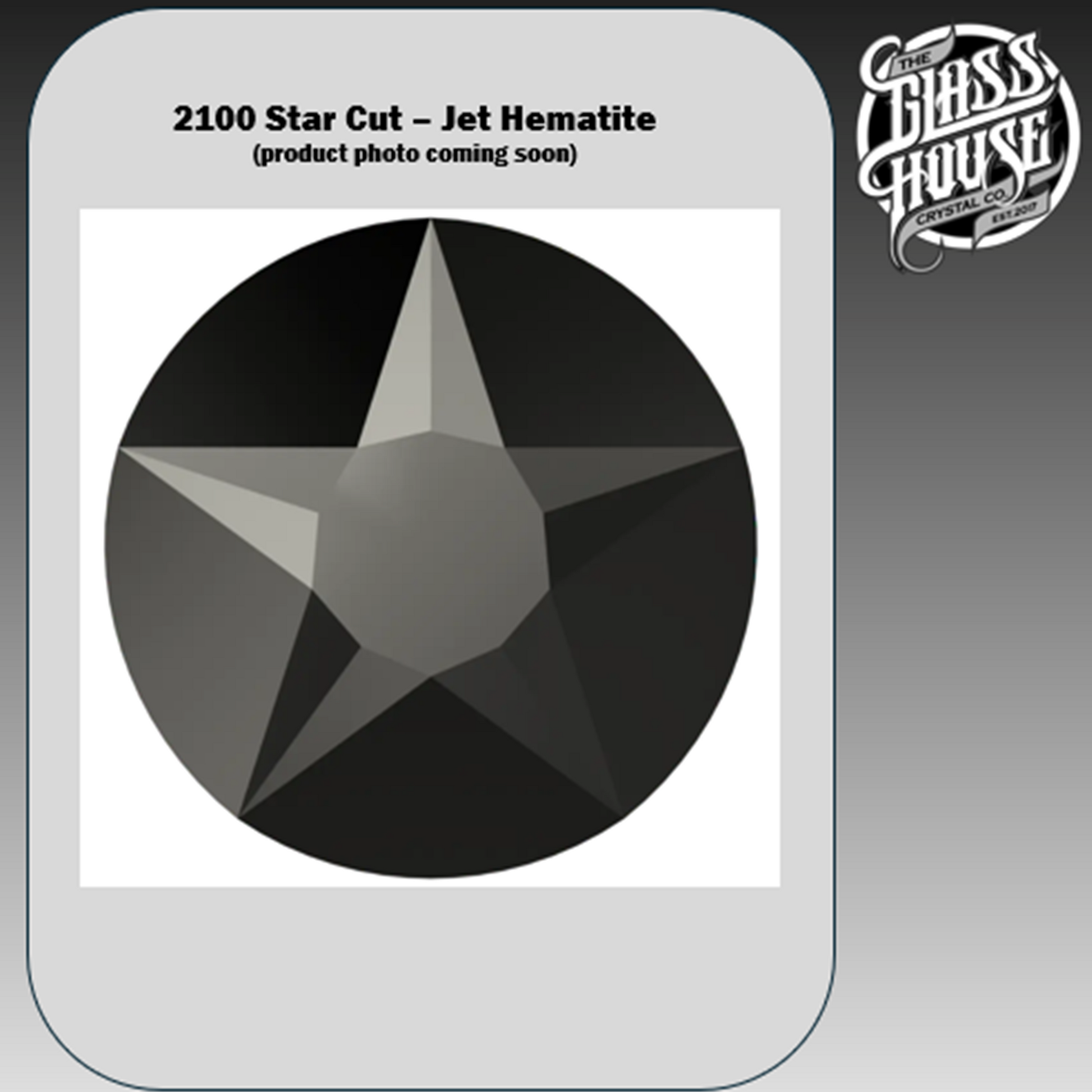 Swarovski 2100 star cut crystal in Jet Hematite